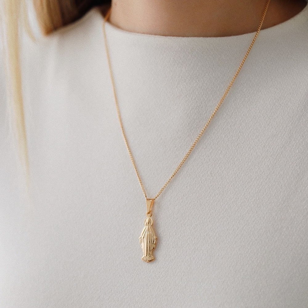 Virgin Mary Necklace | 18k Gold Filled - Picture 2 of 5